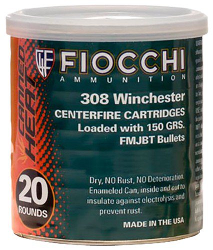 Fiocchi 150-Grain Full Metal Jacket Boat Tail Centerfire Rifle Ammunition