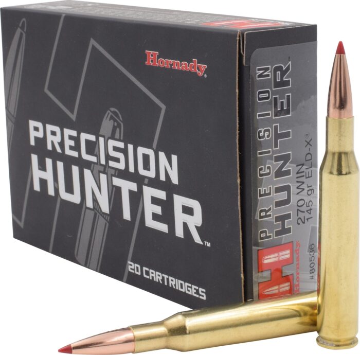 Hornady ELD-X Precision Hunter .270 Win 145-Grain Rifle Ammunition - 20 Rounds