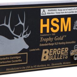 HSM Trophy Gold 6.5 Creedmoor Very Low Drag Centerfire Rifle Ammunition