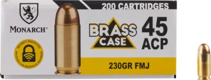 Monarch .45 ACP 230-Grain Brass Ammunition - 200 Rounds