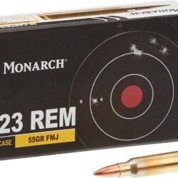 Monarch FMJ .223 Remington 55-Grain Rifle Brass Ammunition - 20 Rounds