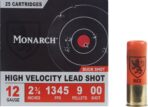 Monarch High Velocity 12 Gauge Buck Shotshells - 25 Rounds