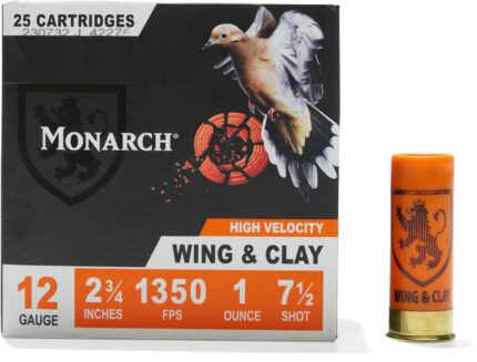 Monarch Wing & Clay 12 Gauge 1 oz Shotshells - 25 Rounds