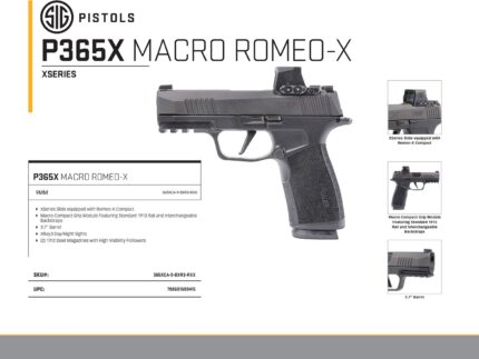 Sig Sauer P365 X-Macro 9mm Luger 17rd Pistol with ROMEO-X