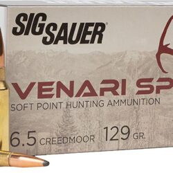 SIG SAUER Venari 6.5 Creedmoor 129-Grain Soft Point Ammunition - 20 Rounds