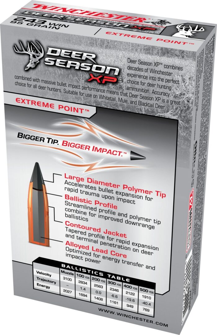 Winchester Deer Season XP .243 Winchester 95-Grain Rifle Ammunition - 20 Rounds