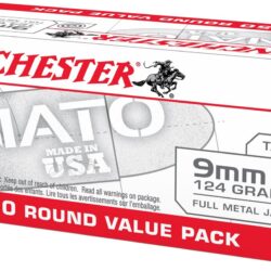 Winchester USA 9mm NATO 124-Grain Handgun Ammunition - 150 Rounds