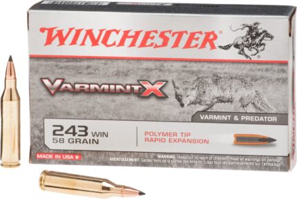 Winchester Varmint X .243 Winchester 58-Grain Centerfire Rifle Ammunition