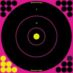 Birchwood Casey Shoot-N-C Pink Reactive Target 12" Bullseye 5 Per Package