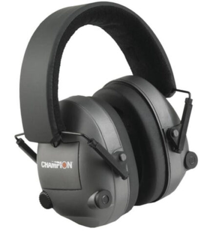 Champion Electronic Ear Muff 25 Db Noise Reduction, Black