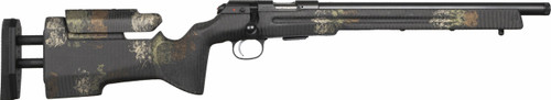 CZ 457 22 LR, 16" Threaded Barrel, Manners Camo, Adjustable Cheek Riser, 5rd