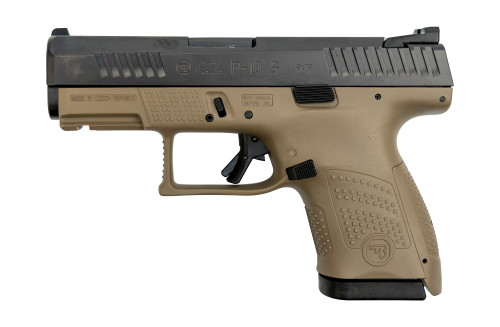 CZ P-10 9mm, 3.5" Barrel, Flat Dark Earth Frame, Black Slide, 12rd