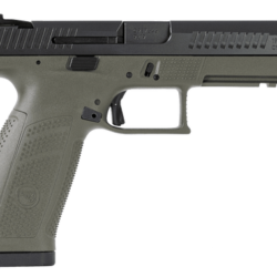 CZ P-10 F Full Size 9mm, 4.5" Barrel, Nitride Slide Finish, Olive Drab Green, 3 Backstraps, Fixed Sights, Integrated Trigger Safety, Reversible Mag Catch, 19rd