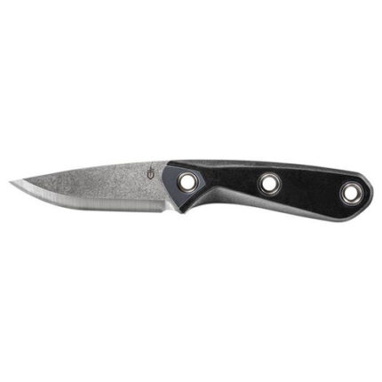 Gerber Principle Fixed Blade, Drop Point, Stonewashed, Black Handles