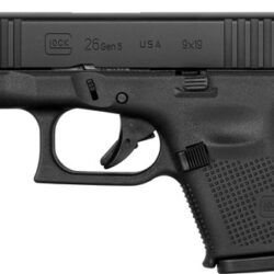 Glock 26 Gen5 REBUILT 9mm, 3.43" Barrel, Black, Front Serrations, Fixed Sights, 10rd