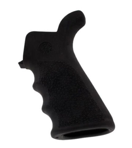 Hogue AR-15 Rubber Grip Beavertail, Finger Grooves Matte Black