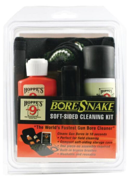 Hoppe's BoreSnake Soft-Sided Gun Cleaning Kit, .22 Caliber Centerfire and Rimfire Rifle, Includes BoreSnake, Solvent, Oil, Weatherguard Cloths, and Puller Tool