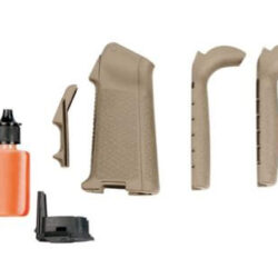 Magpul MIAD Full Grip Kit Flat Dark Earth, Standard Texture, 3x Backstraps, 4x Frontstraps Including Trigger Guard, 3 Rnd Plug