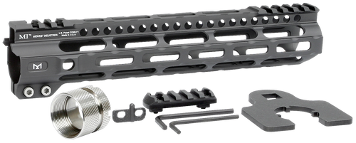 Midwest Ultralight M-Lok Handguard AR-15 Black Hardcoat Anodized 6061-T6 Aluminum 10.50"