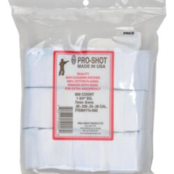 Pro-Shot Cotton Flannel Patches 7mm-.38/6mm Benchrest 1.75" Square, 500/Bag