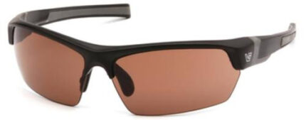 Pyramex Glasses Tensaw Bronze Lens Black Frame