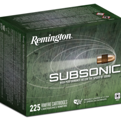 Remington Subsonic Rimfire 22 LR, 40gr, Hollow Point, 225rd Box