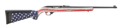 Ruger 10/22 Collector's Series 22 LR, 18.5" Threaded Barrel, American Flag Camo, Black Rec, 10rd