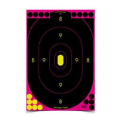 Shoot-N-C Pink Reactive Target 12x18 Inch Silhouette, 5/Package