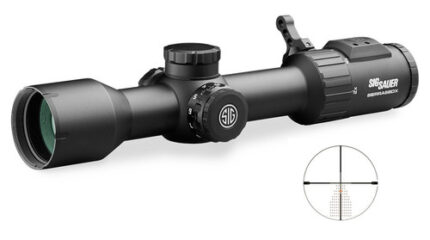 Sig SIERRA6 2-12X40mm Scope, 30mm, BDX-R2 Digital Ballistic Reticle, 0.25 MOA Adjustments, Bluetooth, Black