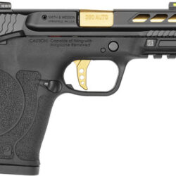 Smith & Wesson M&P Shield EZ M2.0 Performance Center 380 ACP, 3.8" Gold Barrel, Black, MA Compliant, 8rd