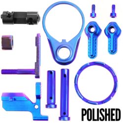 Titanium AR 308 Anodized Blue / Purple DPMS Lower Parts Kit